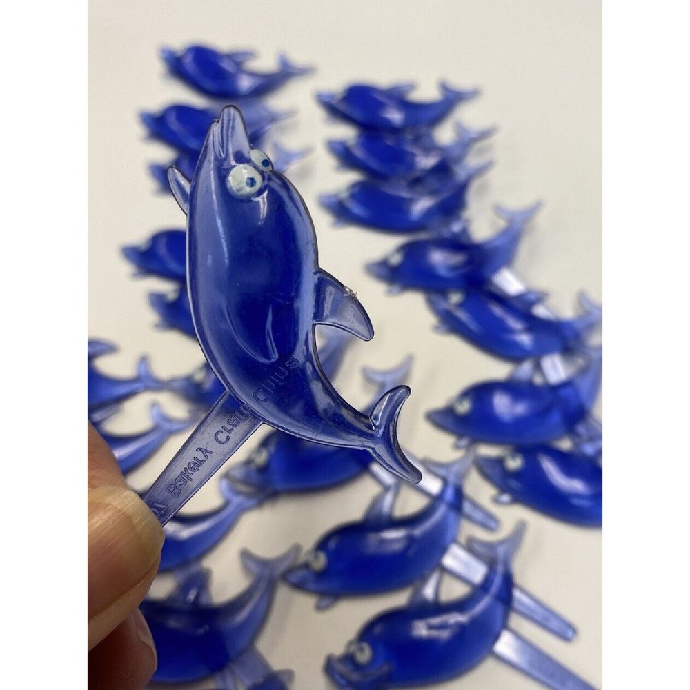 BAKERY CRAFTS 2007 Party Cupcake Picks Dark Blue Dolphin Ocean Theme LOT 22 - Picture 4 of 6